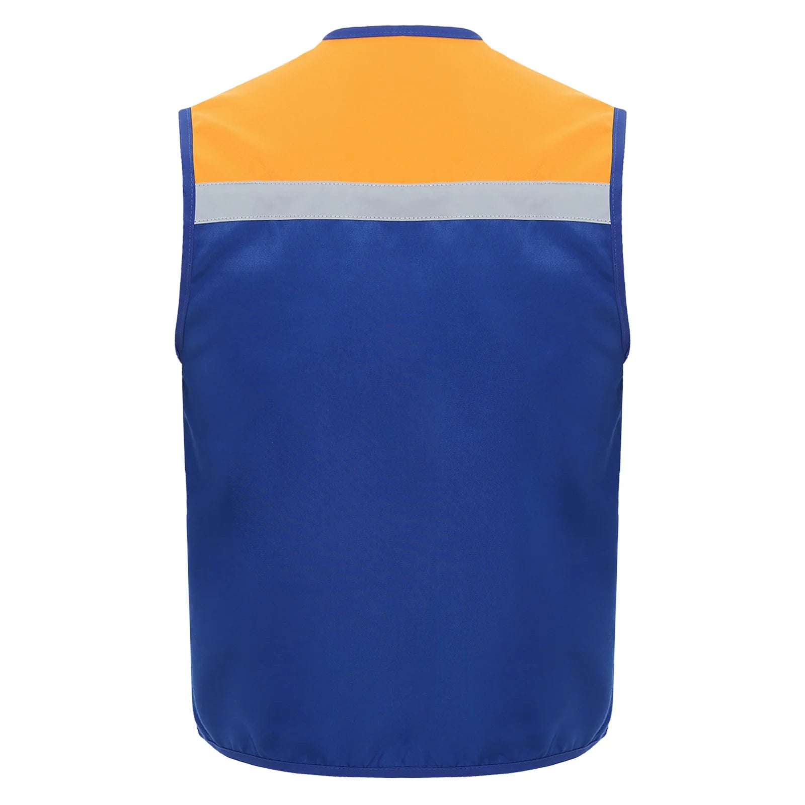 Mens Women Waistcoat Work Uniform Color-matching And Hard-wearing Vest Volunteer Work Uniform with Four Pockets Workshop Costume