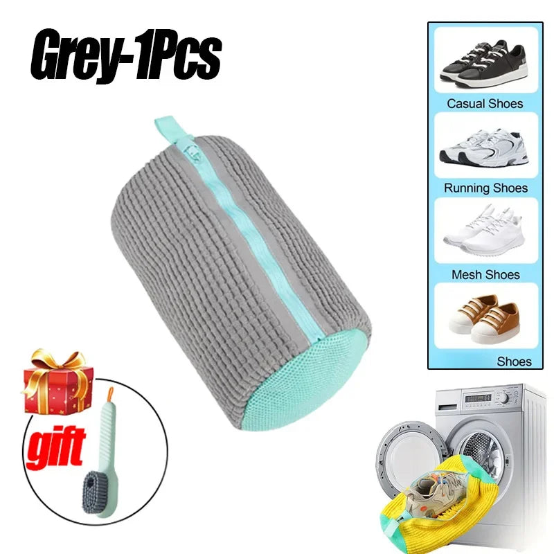 Bolsas de lavandería Bolsa para lavar zapatos a máquina - con cremallera Bolsa de lavandería con abundante pelusa en el interior, perfecta para zapatillas deportivas y calzado informal