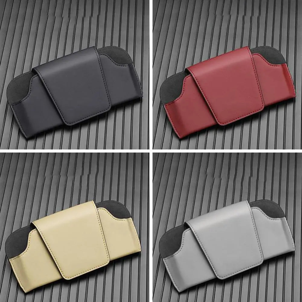 Multifunction Car Sunglasses Holder Pen, glasses holder, ticket holder, file holder Auto Sun Visor Glasses Case Ticket Storage