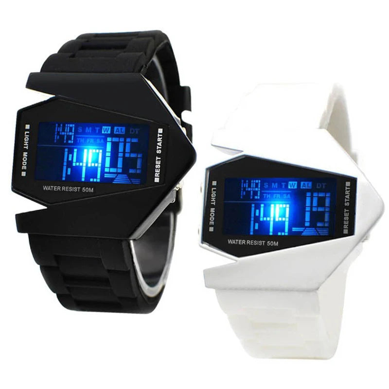 LED Aircraft Bomber Digital Watch