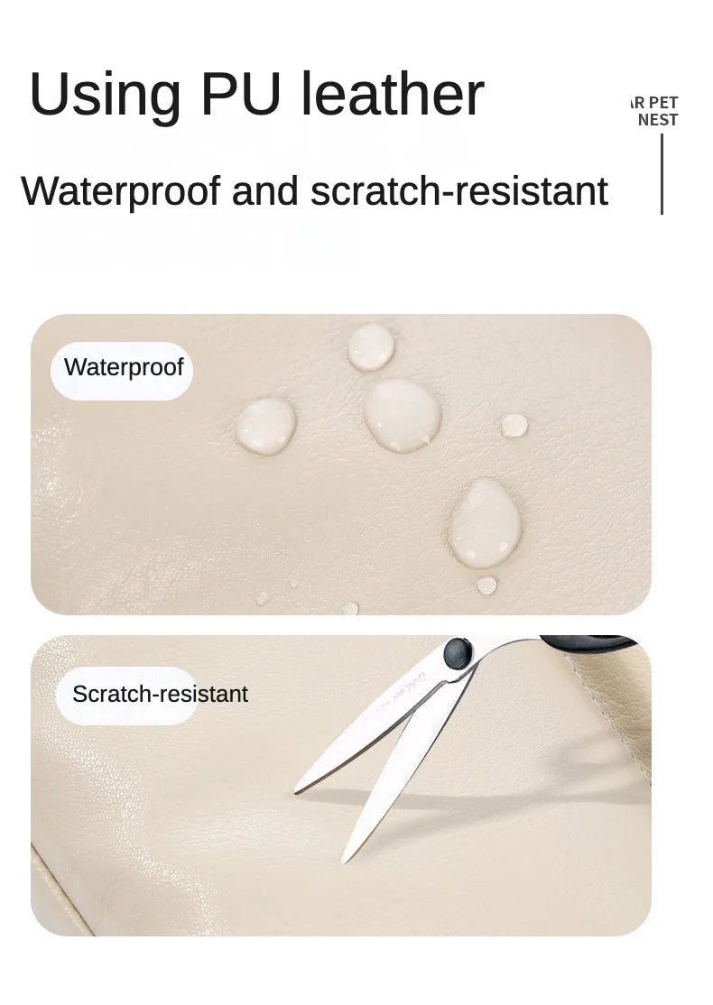 Valpebilsete reise sentralstyrt PU-skinn kjæledyrtransport for små hunder chihuahuakatter biltransport hundetilbehør