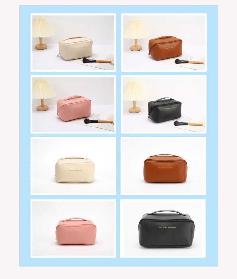Neceser de Maquillaje para Mujer, Estuche de Maquillaje, Bolsa de Almacenamiento, Caja de Lujo para Mujer, Bolsa Organizadora de Cosméticos con Cremallera para Viajes, Regalo de Navidad