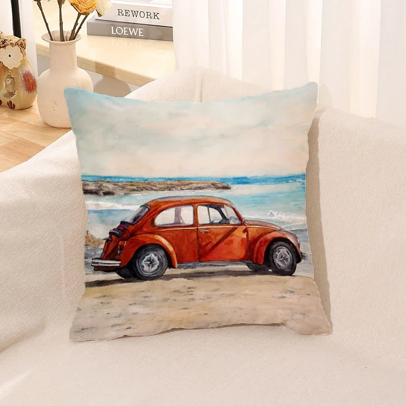 Cushion Cover Watercolor Car Pillow Room Decor Case