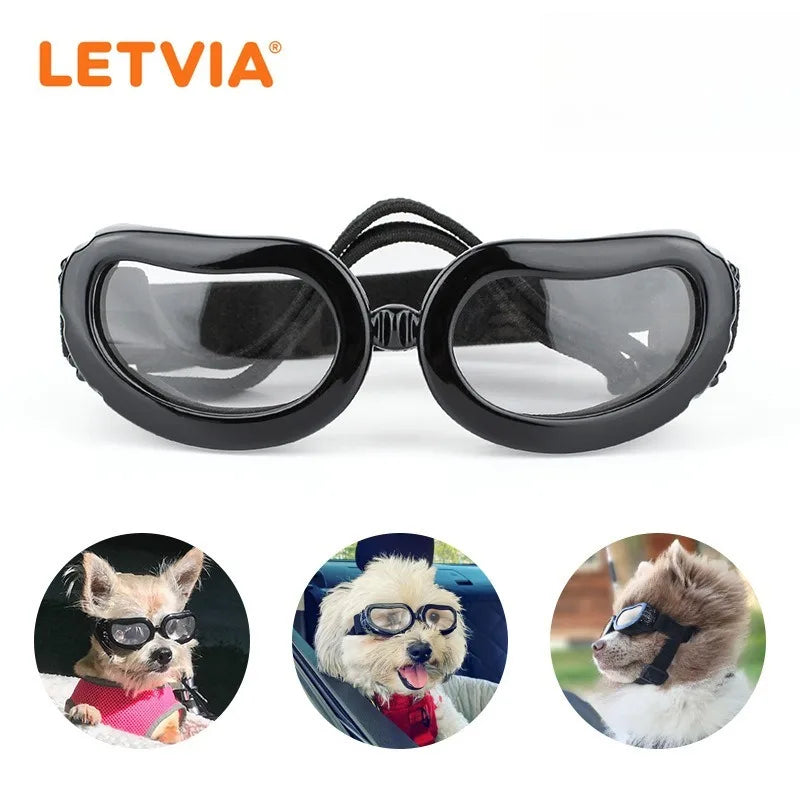 LETVIA Kjæledyrutstyr Moteriktige Katter Hunder Solbriller Vindtett Støvtett Kjæledyrbriller Utendørs Reise UV-beskyttende Briller Sommer