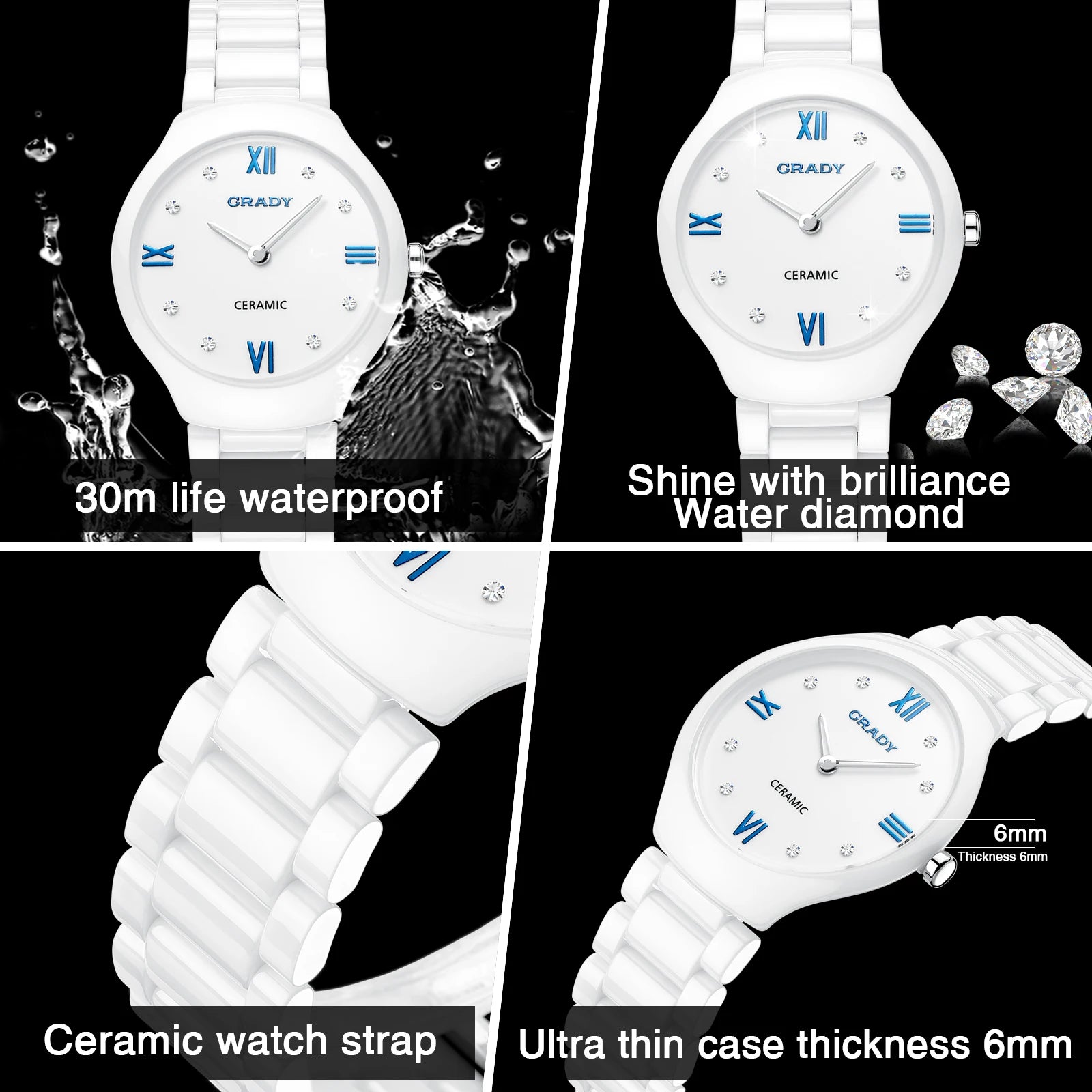 Women’s Luxury Ceramic Quartz Watch – Elegant, Modern & Perfect for Gifting
