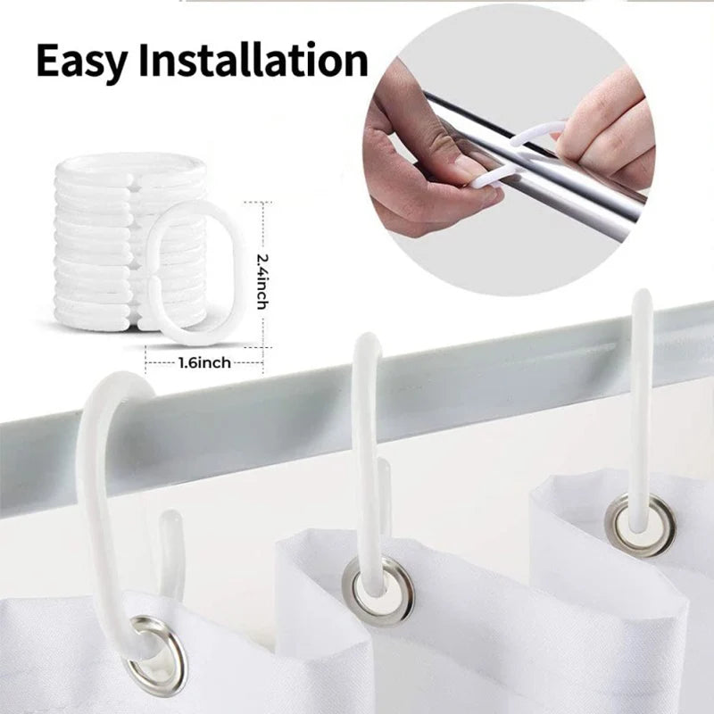 Cortina de ducha impermeable, a prueba de moho, duradera, para baño, con ganchos, cortinas de bañera estampadas modernas, accesorios de baño