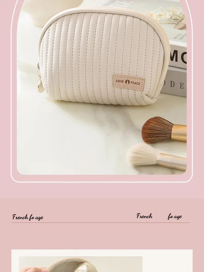 Bolsa de maquillaje de gran capacidad, estuches de cosméticos para mujer, organizador de maquillaje, neceser de belleza portátil, artículos de viaje esenciales, neceser de aseo.