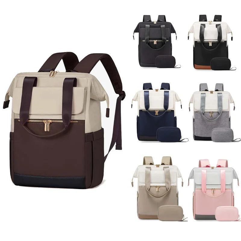 Laptop bag, travel and leisure mommy bag, diaper bag, men's and women's fashionable backpack