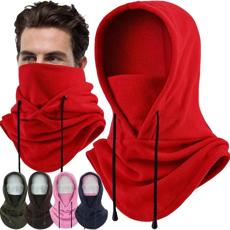 Winter Balaclava Hooded Scarf Face Mask- Warm Neck Gaiter with Hood for Outdoor Activities Cycling Sports