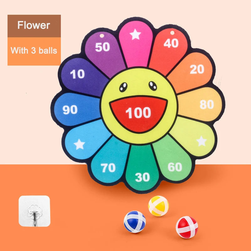 Pedagogiske dartspill for barn Innendørs utendørs Festspill Barnedart med klissete baller Sportsspill for barn