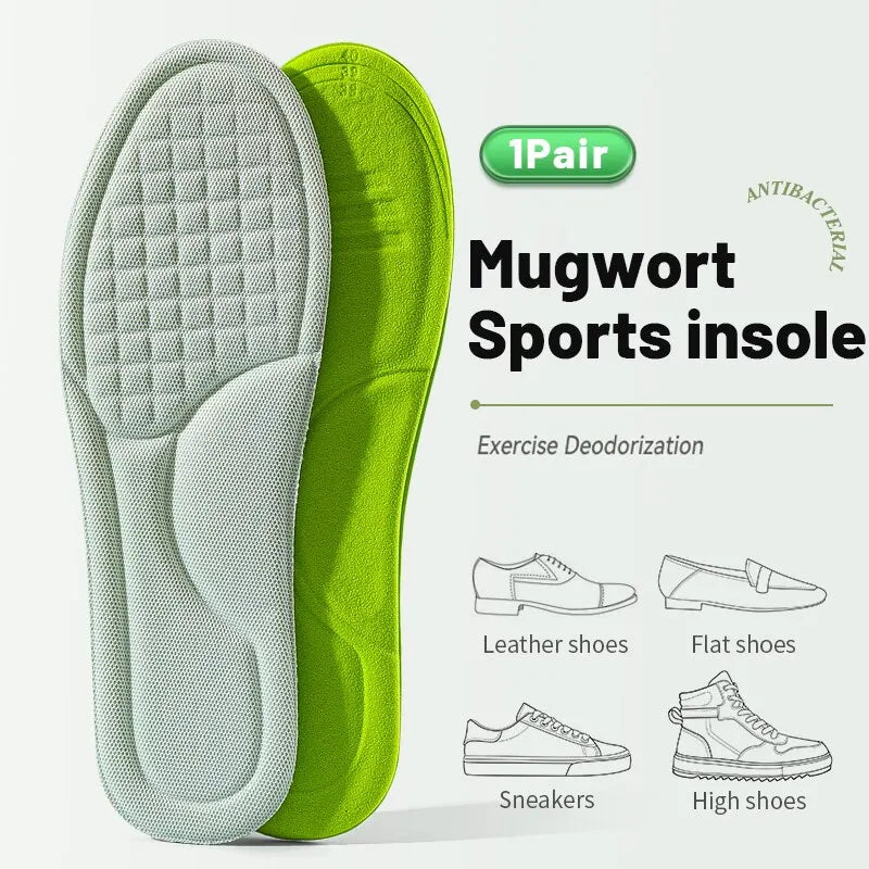 Plantillas Deportivas para Zapatos 5D Masaje Suave Desodorantes Transpirables Amortiguadoras Cojín Plantillas para Correr Hombres Mujeres