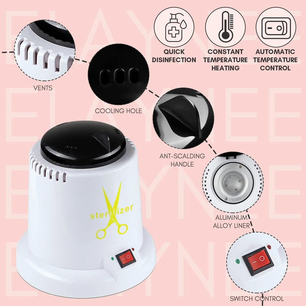 Esterilizador de herramientas para uñas para máquina de esterilización de herramientas de metal para arte de uñas, suministradores de esterilizadores de alta temperatura para salón de manicura
