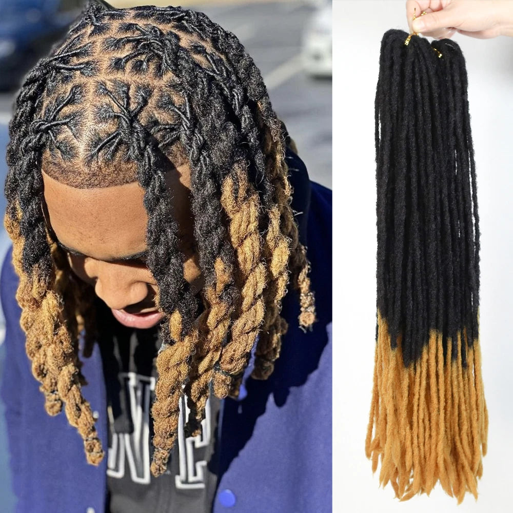 Locs Straight Crochet Braids Dreadlocks Synthetic Hair Extensions 20 Inch Goddess Locs Crochet Hair Soft Faux Locs Hair