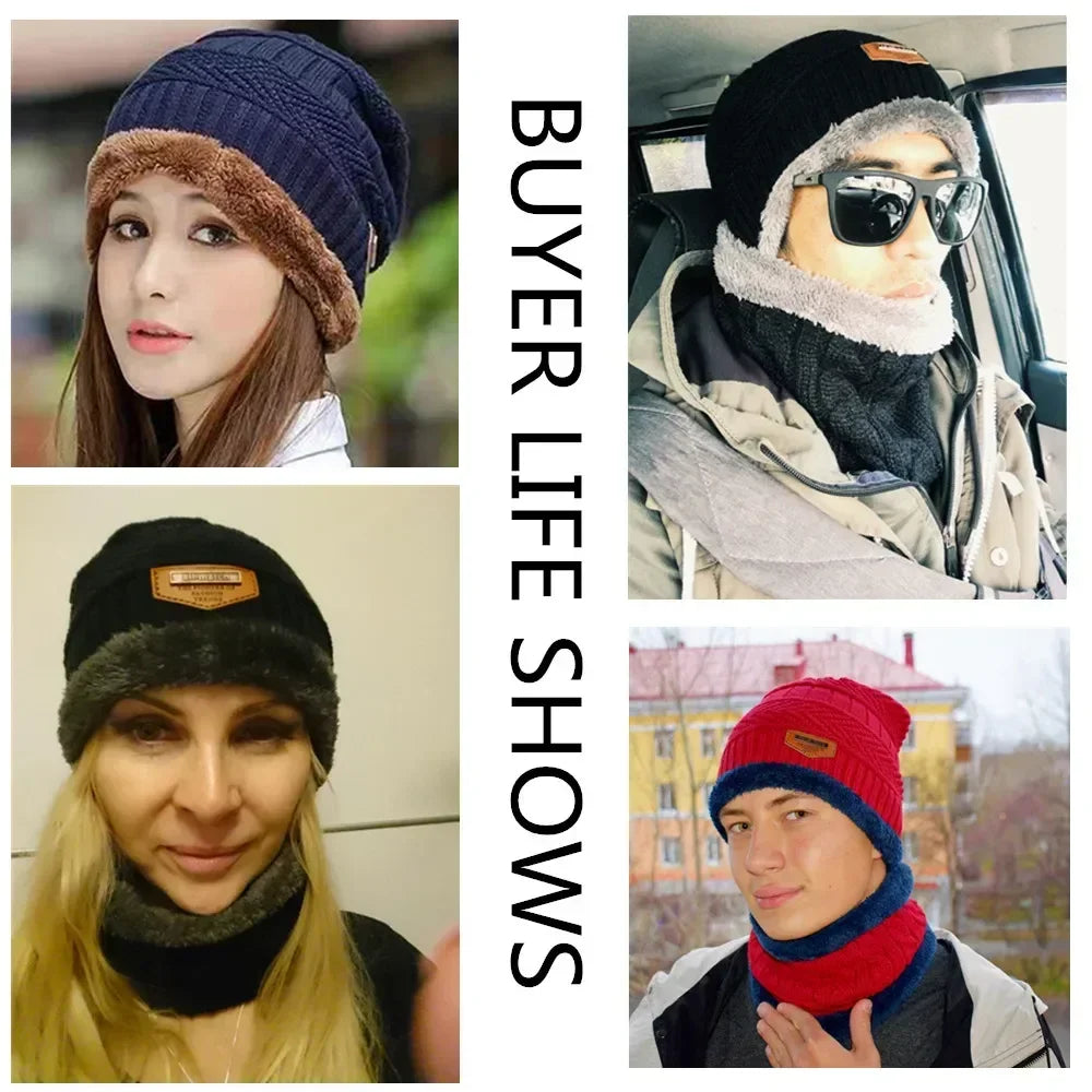 Nuevo gorro de invierno unisex elegante con forro de piel sintética, gorro cálido suave, gorros de invierno gruesos para hombres y mujeres, gorro de punto