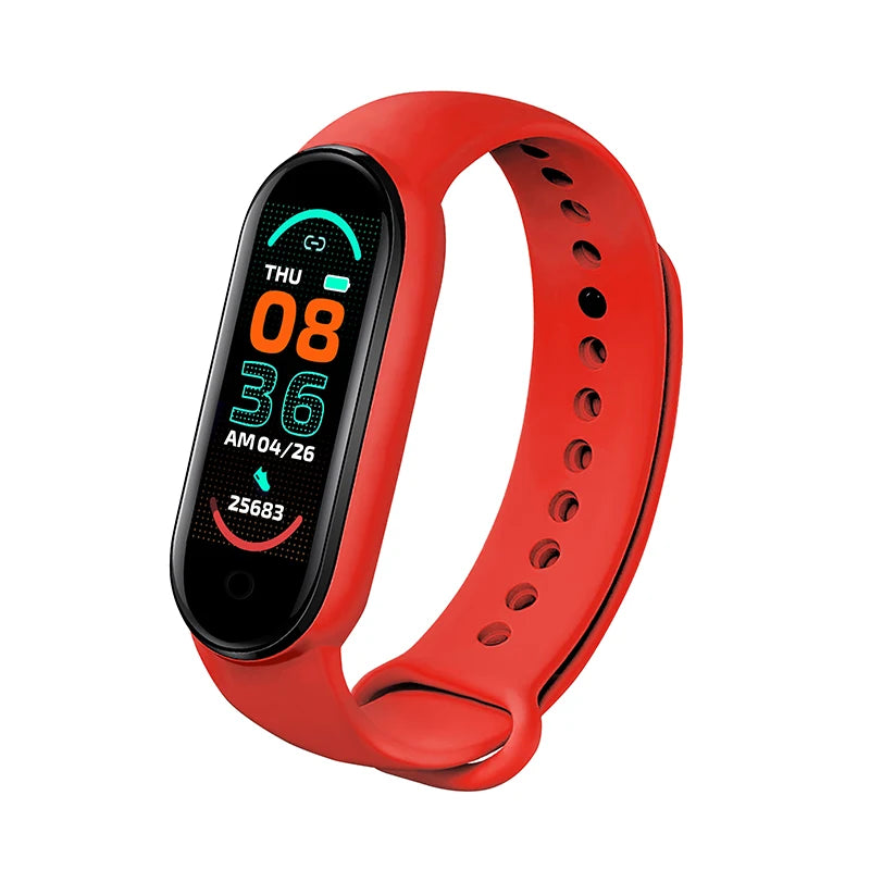 M6 Smartwatch Hombre Mujer Pulsera Inteligente de Fitness Banda Deportiva Monitor de Frecuencia Cardíaca y Presión Arterial Relojes Impermeables Multifunción
