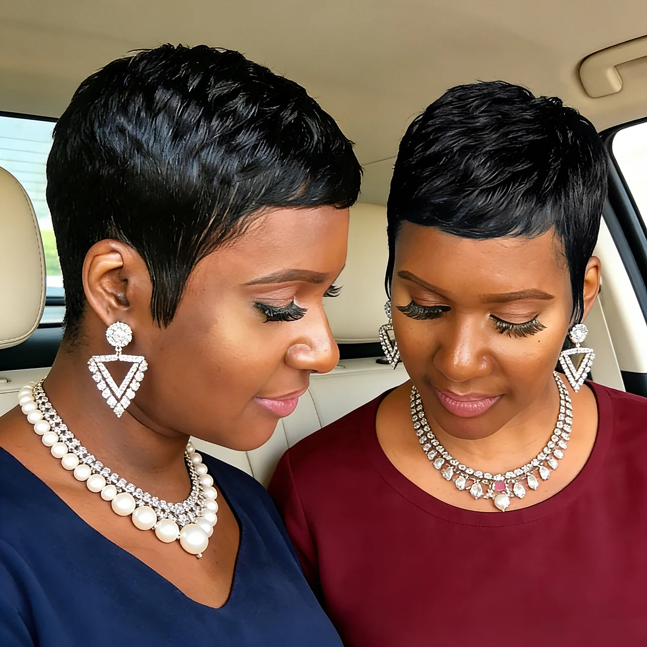 Pixie Wig Human Hair 99J 30# 4# Short Wigs Soft Brazilian Hair Machine Made Natural Looking for Party, Cosplay & Daily Fashion