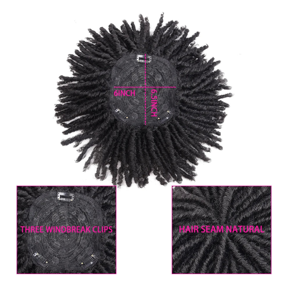 Silike Synthetic Topper Handmade Dread lock Hair Topper Wig 27-613 Ombre Dread locks Soft Short Wig Dreads for Men Women