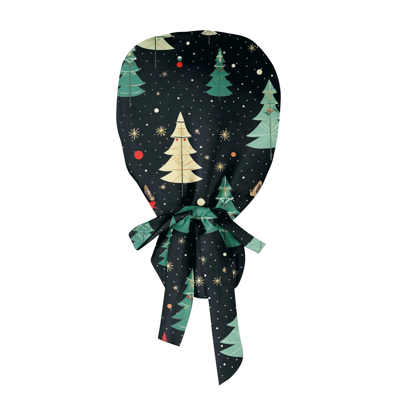 Gorro de Trabajo de Pelo Largo con Estampado Navideño a la Moda, Gorro de Trabajo Ajustable, Gorro de Enfermería para Salón de Belleza, Gorro Quirúrgico Femenino, Gorros de Enfermera