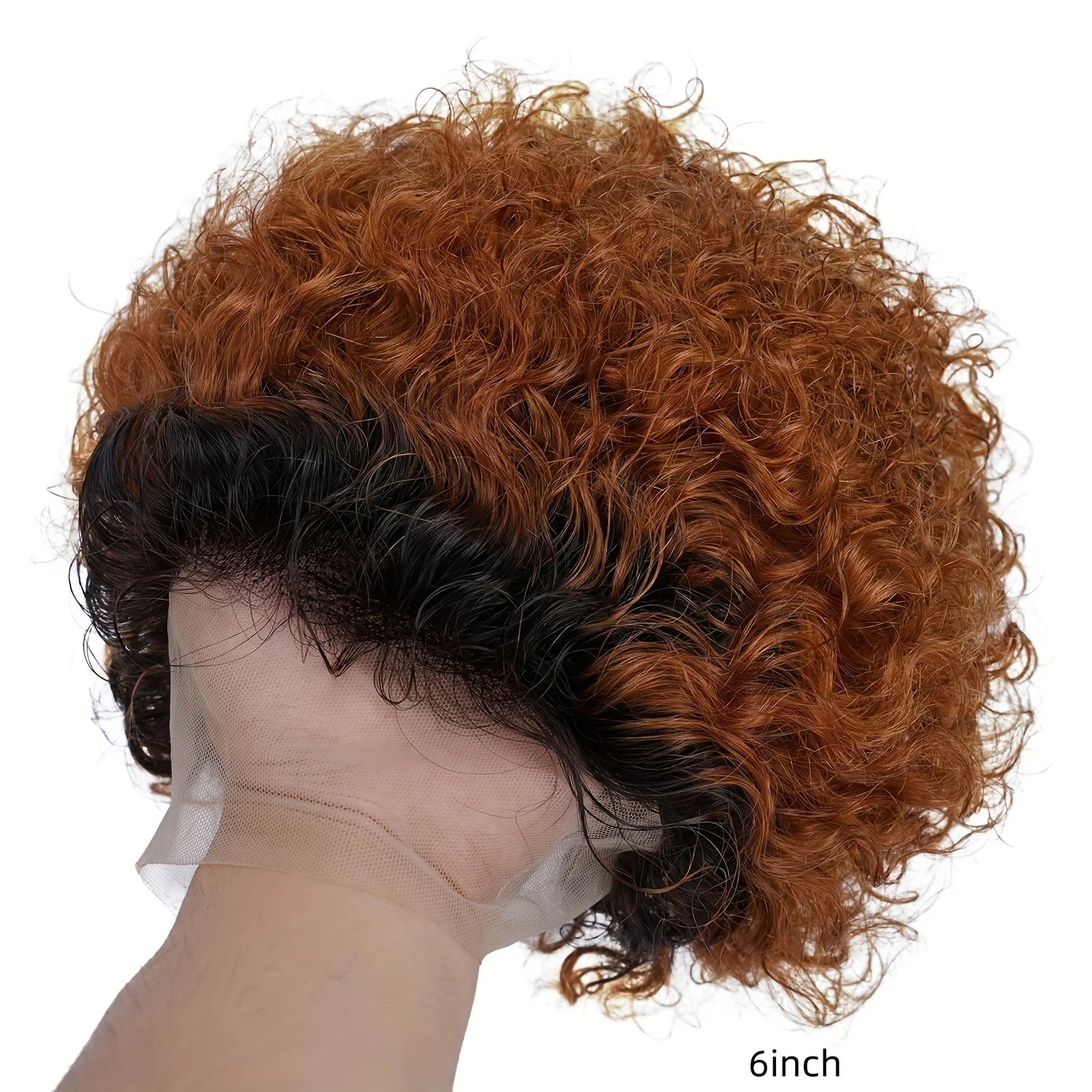 Peluca de cabello humano corto y rizado con encaje frontal 13x1 brasileño de densidad 150%, pelucas frontales de encaje transparente Color 1B/30