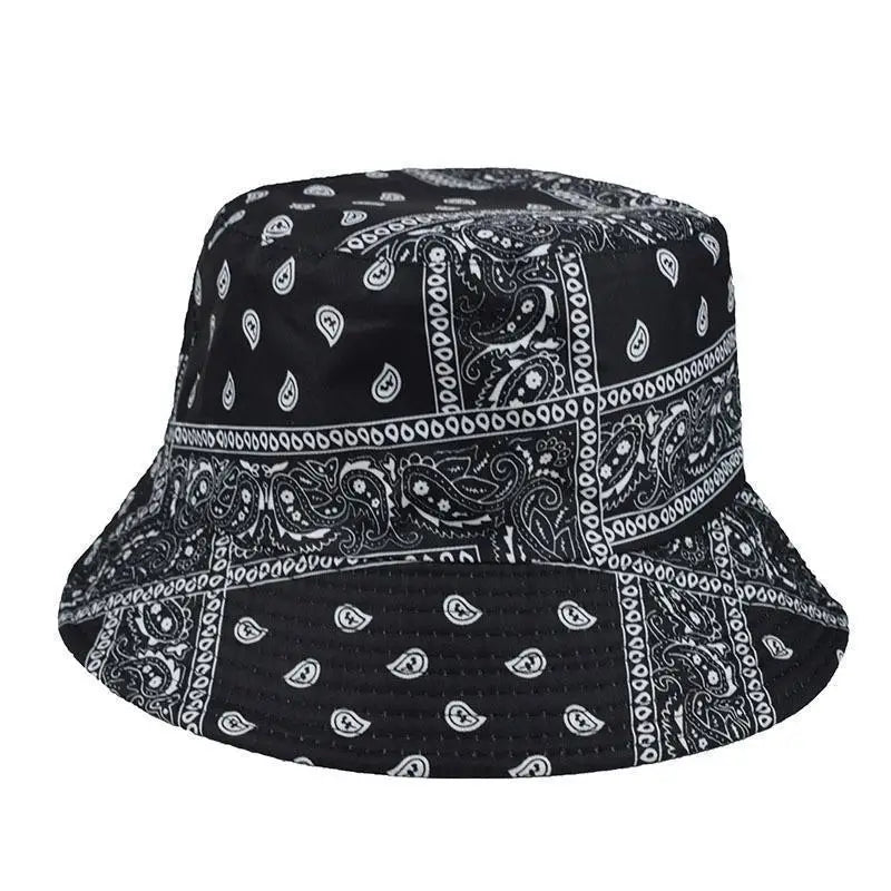 2025 Moda Hombre Sombrero Pescador Verano Nuevo Diseño Cachemira Gorro de Pescador Reversible Sombrero Cuenca para Mujer