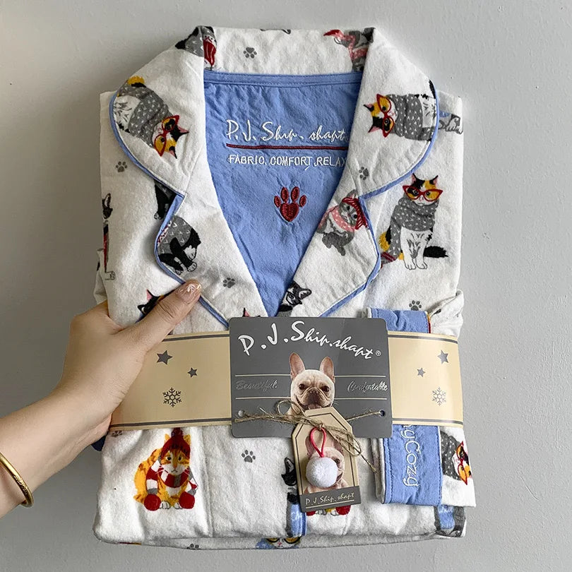 Pijama de 2 piezas para mujer, Conjunto de pijama de 2 piezas para mujer, Conjuntos de ropa de dormir de 2 piezas 100% algodón para mujer, Conjunto de ropa de casa holgado