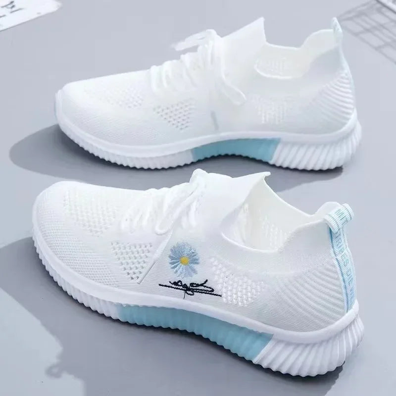 Tenis Feminino Summer Women's Vulcanize Shoes Hot Sale Air Mesh Versatile Hollow Breathable Gym Sports Shoes Casual Shoes