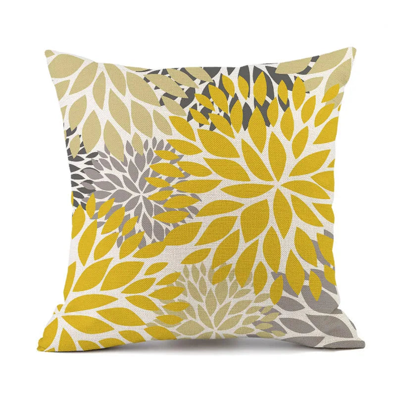 Housse de coussin d'extérieur imperméable 45x45, motif floral, décorative, pour canapé