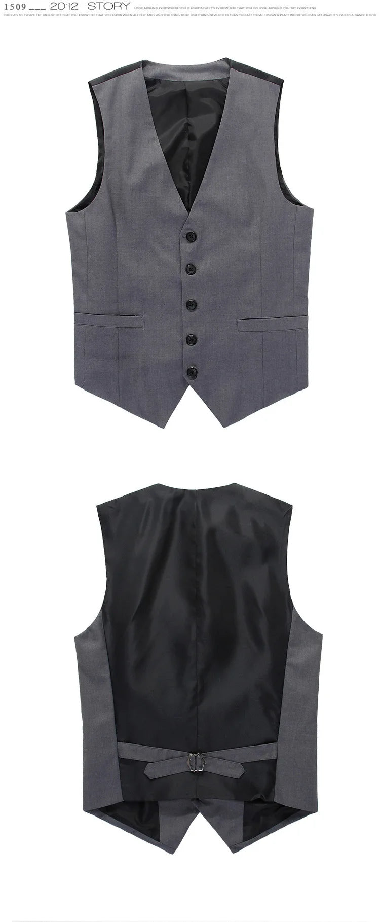 Gilet de costume simple boutonnage tendance pour homme, gris et noir, haut de gamme, coupe cintrée, formel, décontracté, grande taille 7XL