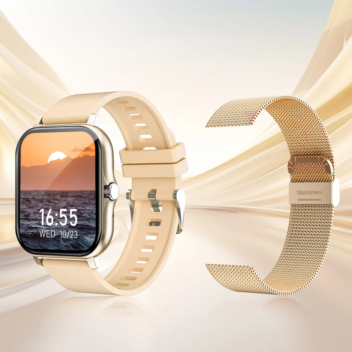 Reloj inteligente con llamadas/marcador inalámbrico, modo deportivo, recordatorio y rechazo de llamadas, monitoreo de estado físico para iPhone/Android