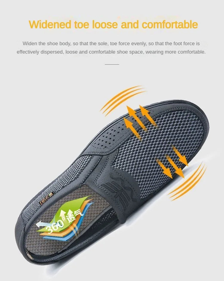 Zapatillas casuales de verano 2025 para hombre, de malla transpirable con suela gruesa, asequibles y con envío gratis