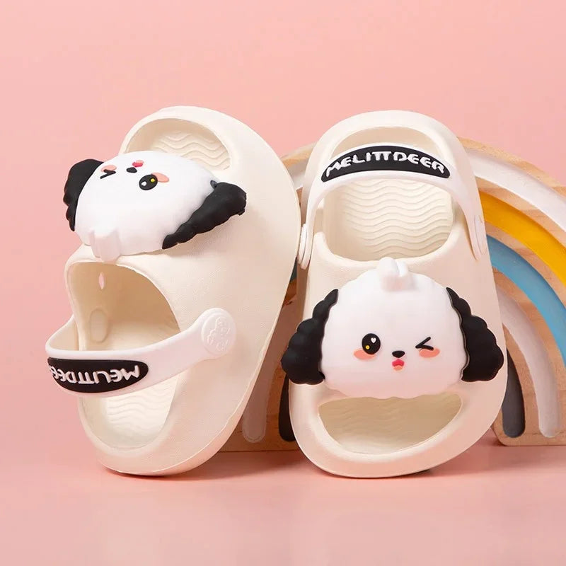 Newborn Baby Slippers Kids Shoes Summer Cute Animal Cartoon Bear Boys Girls Infant Child Comfortable Non-slip Sandals Kids Shoes