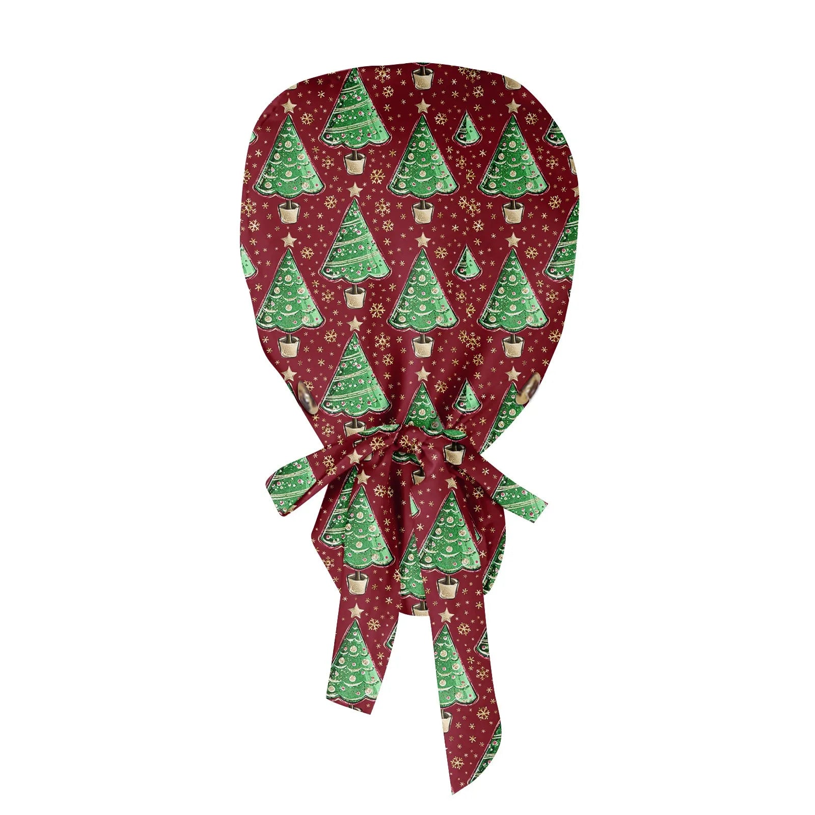 Gorro de Trabajo de Pelo Largo con Estampado Navideño a la Moda, Gorro de Trabajo Ajustable, Gorro de Enfermería para Salón de Belleza, Gorro Quirúrgico Femenino, Gorros de Enfermera