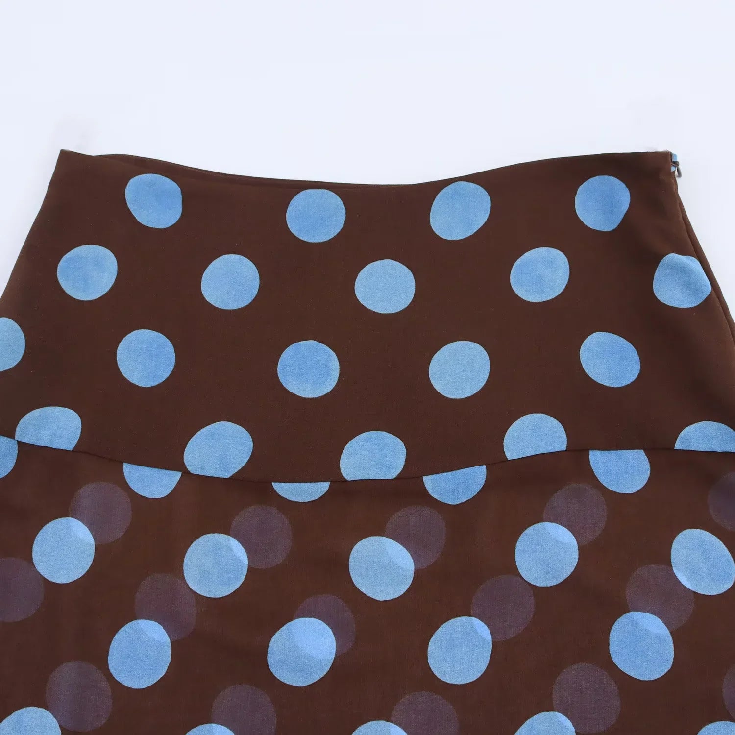 TRAF Faldas Midi Estampadas de Lunares Conjuntos de Dos Piezas para Mujer Trajes Chic de Top Halter con Pañuelo de Verano Conjuntos de 2 Piezas para Mujer de Playa