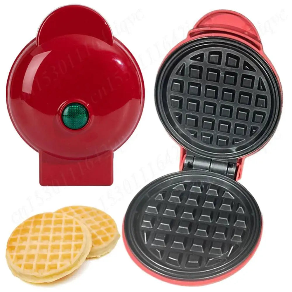 Sandwich Cake Baking Tray Mini Waffle Maker Nonstick Household Breakfast Electric Baking Pan Eggette Mini Waffle Biscuit Machine