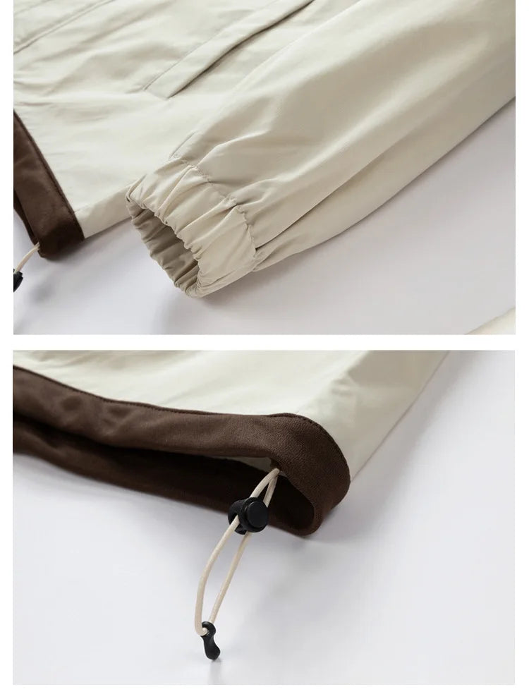 Chaqueta fina para hombre con capucha, juvenil, otoño e invierno, nuevo estilo popular, combinación de colores, uniforme de béisbol de alta gama, con capucha, casual