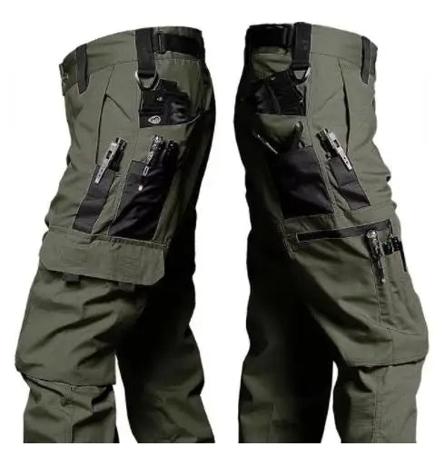 Pantalones de trabajo resistentes al desgaste para hombre, multibolsillos, cargo rectos, pantalones tácticos para correr al aire libre, pantalones casuales de primavera y otoño