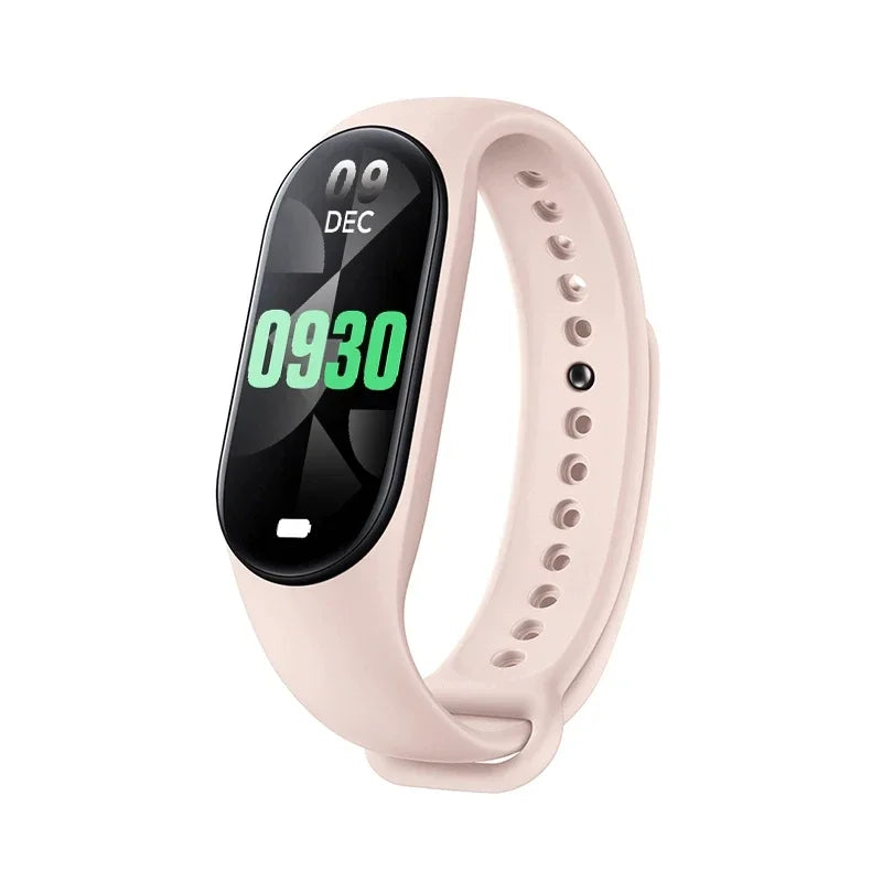 Pulsera inteligente multifunción con monitor de ritmo cardíaco, presión arterial, pasos, música, monitorización del sueño, reloj deportivo inteligente M8
