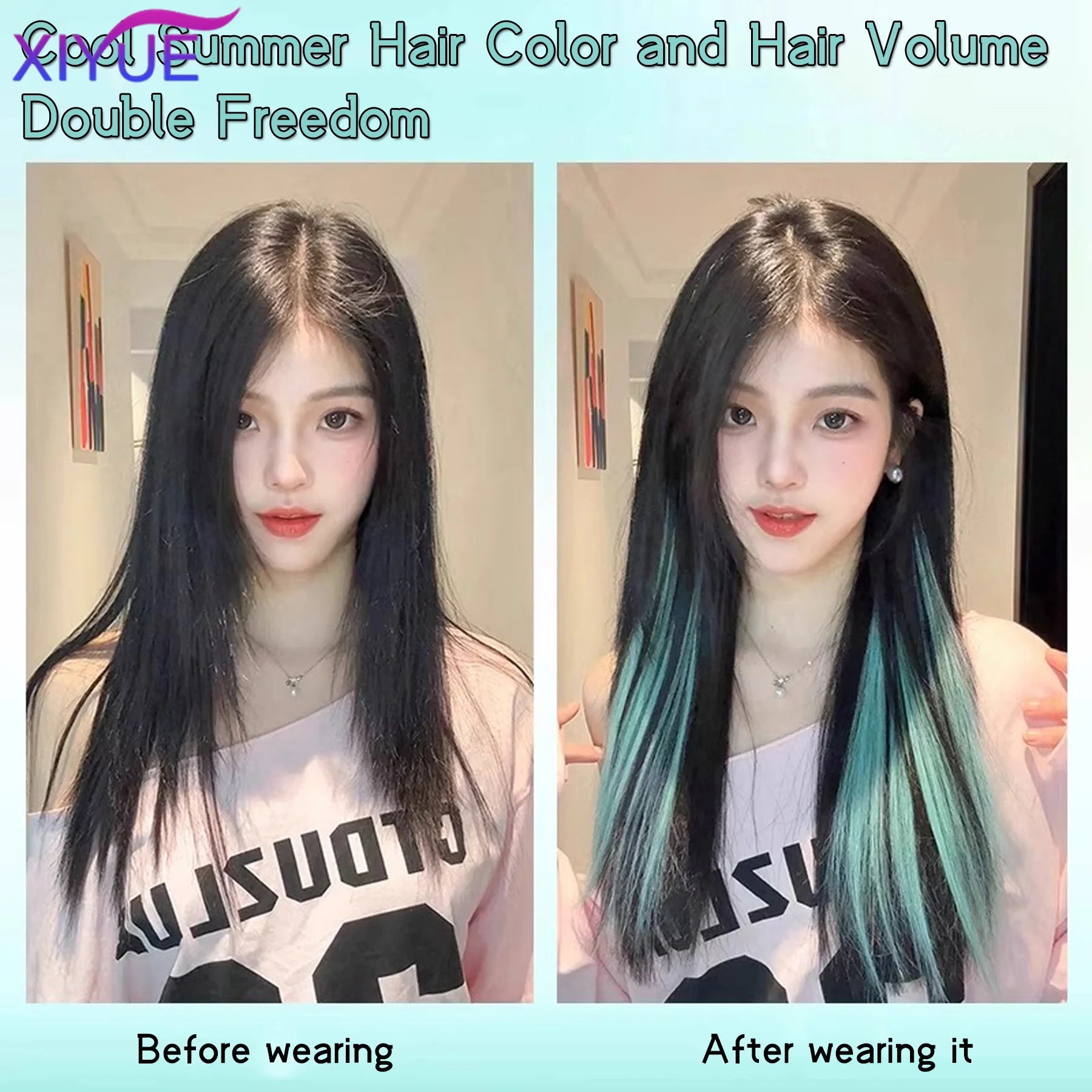 Extensiones de cabello liso con clip de 20 pulgadas – Vibrantes, fáciles y sin esfuerzo