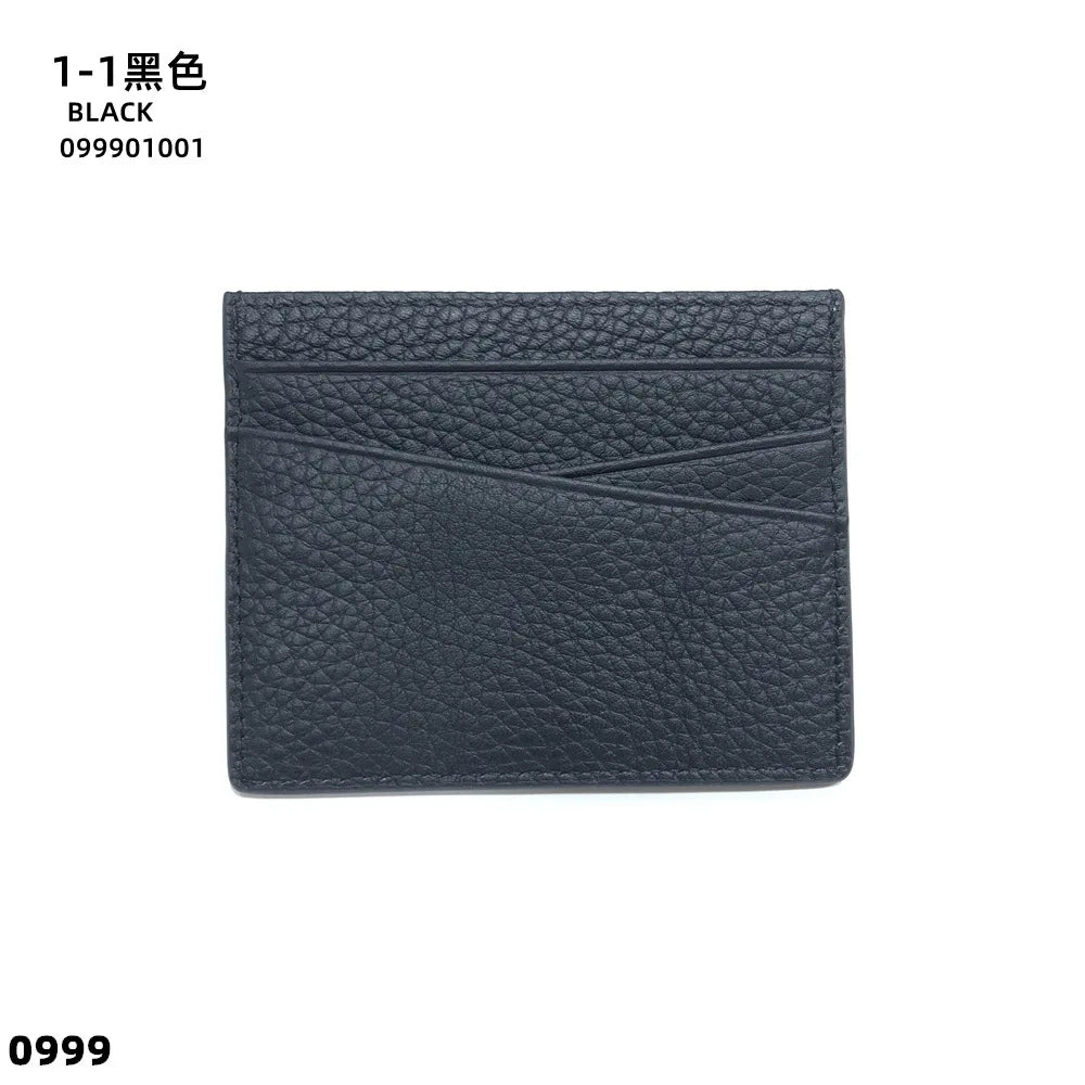 Tarjetero de lujo 100% cuero genuino para negocios, hombres, identificación, estuche para tarjetas de crédito, moda, regalo para mujeres, mini cartera delgada