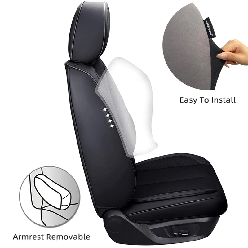 Housses de siège avant tendance, accessoires de voiture, style en relief, tissu durable et confortable, ajustement universel pour la plupart des voitures