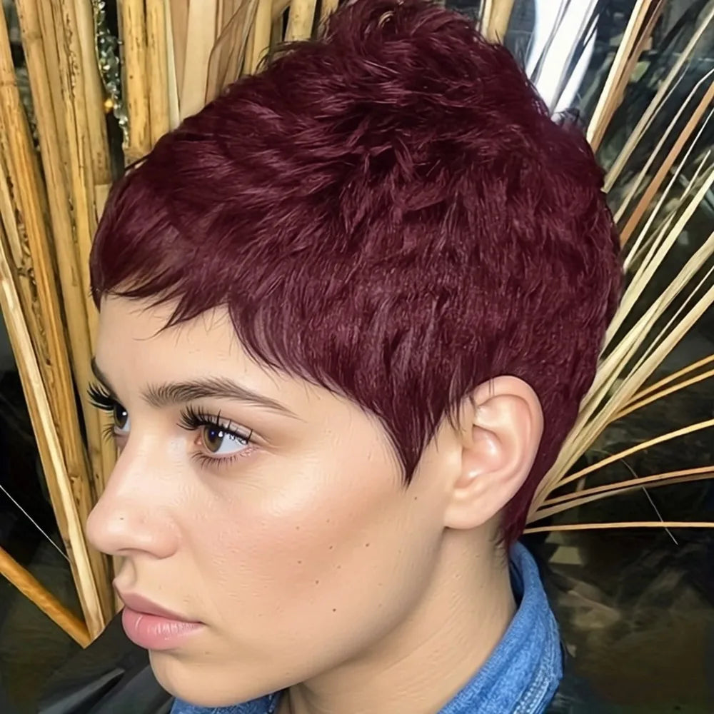 Remy Pixie Cut Wig