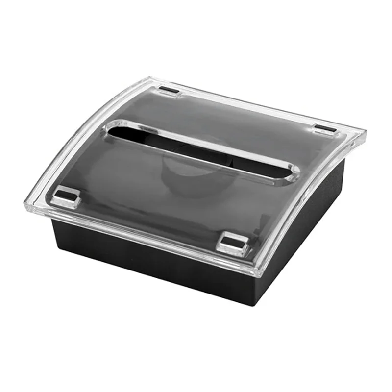 B50B--Dispensador de notas - Base negra Tapa transparente Soporte para notas adhesivas Para notas adhesivas de 3x3 pulgadas Accesorios para escuela, oficina, hogar
