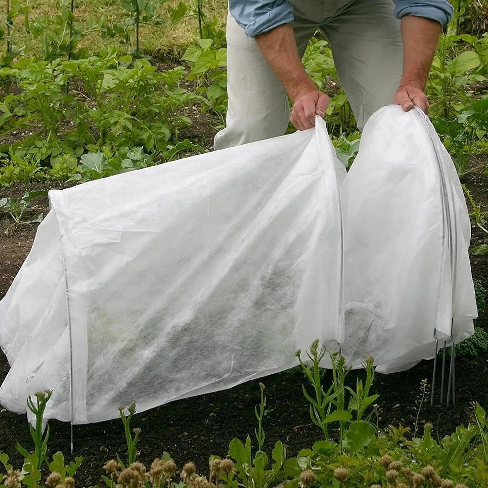 Mini Greenhouse Tunnel Non Woven Cloth Garden Cloche Tunnel Cover Frost