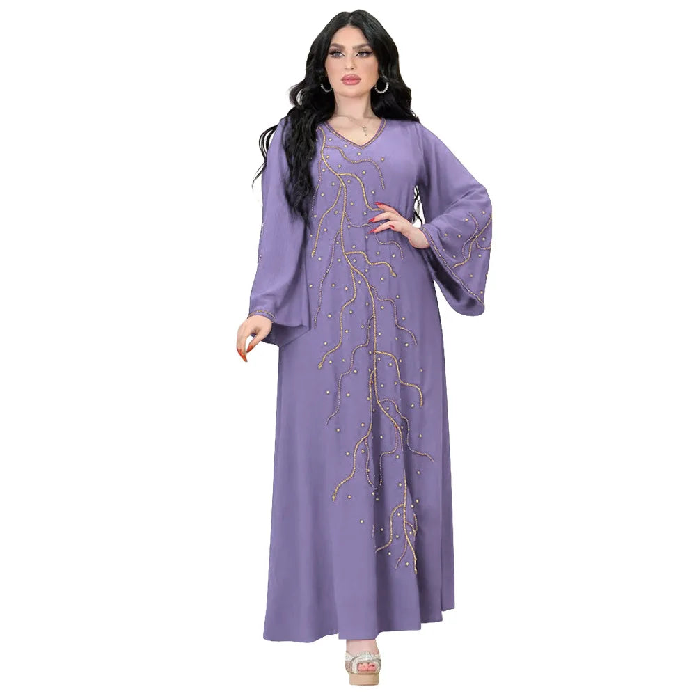 Caftan Eid Élégante Robe Musulmane Fête Ramadan Dubaï Abaya Turquie Robes Longues de Soirée Islamiques Musulmane Élégantes Vestidos