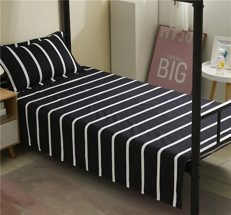 Trykt sengetøy 1 stk. til enkeltseng 120 * 210 cm Hjemmetekstil Moderne 100 % polyester Flat laken Sengetøy Enkelt sengeteppe