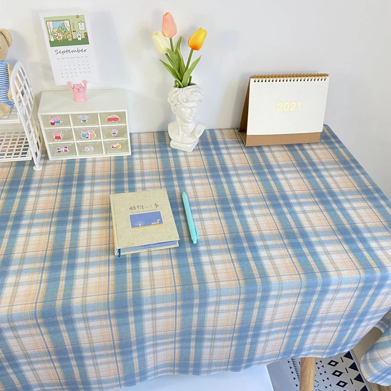 Mantel de tela escocesa, tapete de escritorio, mantel a prueba de polvo para mesa de comedor, protector de muebles, tapete de picnic, tapete para tocador