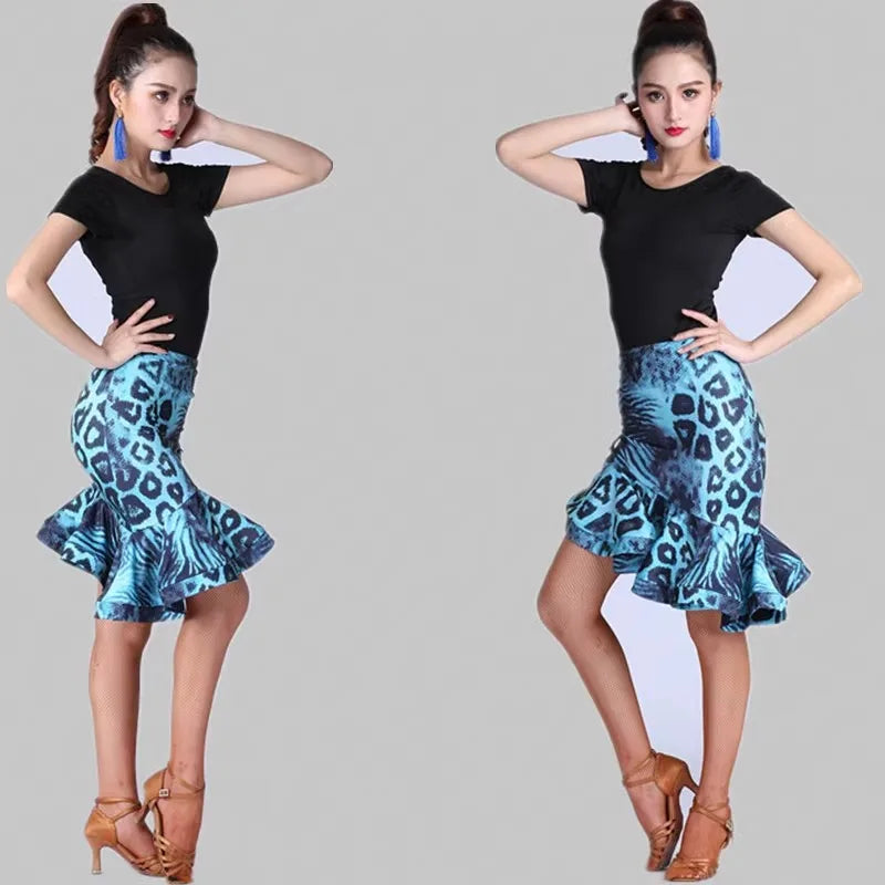 fishtail skirt for adult women modern irregular skirt fishbone bottom dress latin dance dress women competition line dance suit