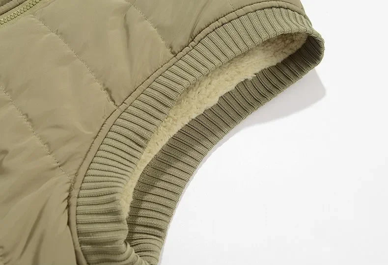 Chaleco de hombre, ligero, acolchado, grueso, sin mangas, chalecos polares, chaqueta de invierno para hombre, abrigo cálido, talla grande 6XL, para exteriores