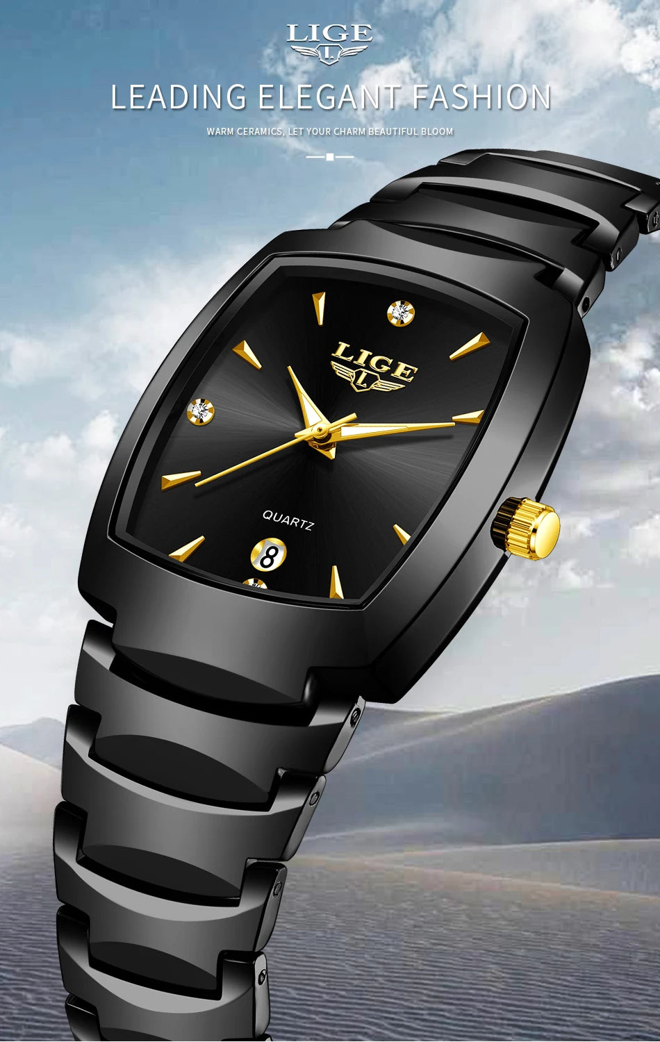 Reloj de lujo LIGE para mujer: elegante, moderno y perfecto para el estilo diario