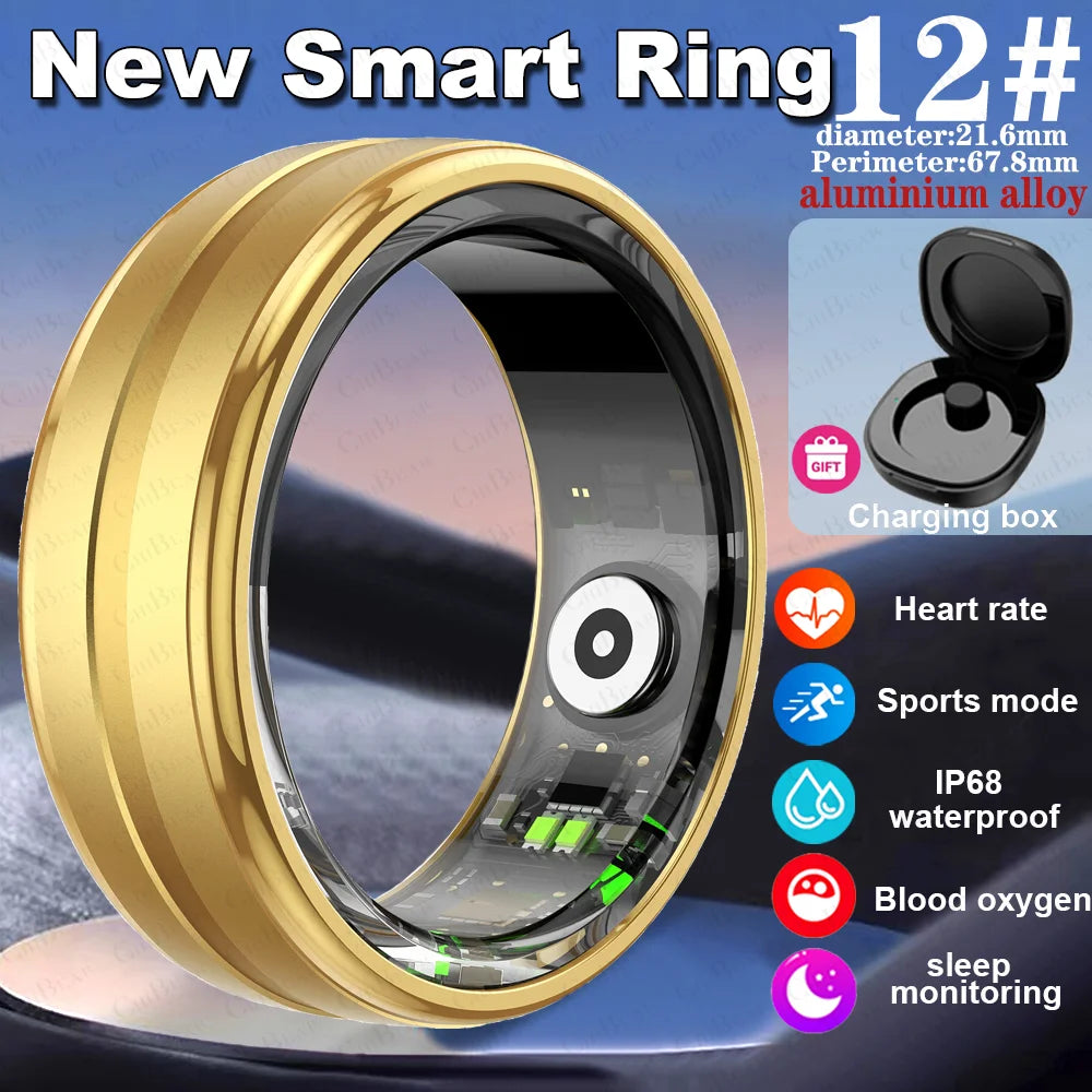 For Samsung Galaxy R06 Smart Ring Men IP68 Waterproof Heart Rate Blood Oxygen Sleep Health Monitor Sport Fitness Health Ring